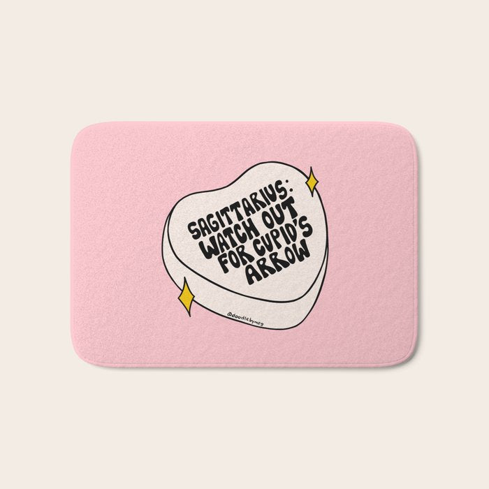 Sagittarius Conversation Heart Bath Mat Gallery Image 1