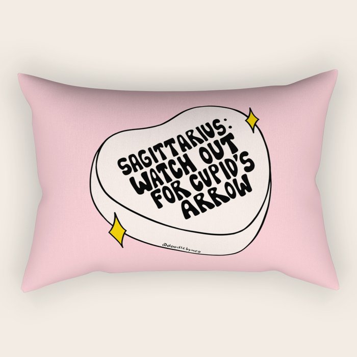 Sagittarius Conversation Heart Rectangular Pillow Gallery Image 1