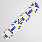 Abstract blue flower collage art pattern Table Runner Gallery Image 3