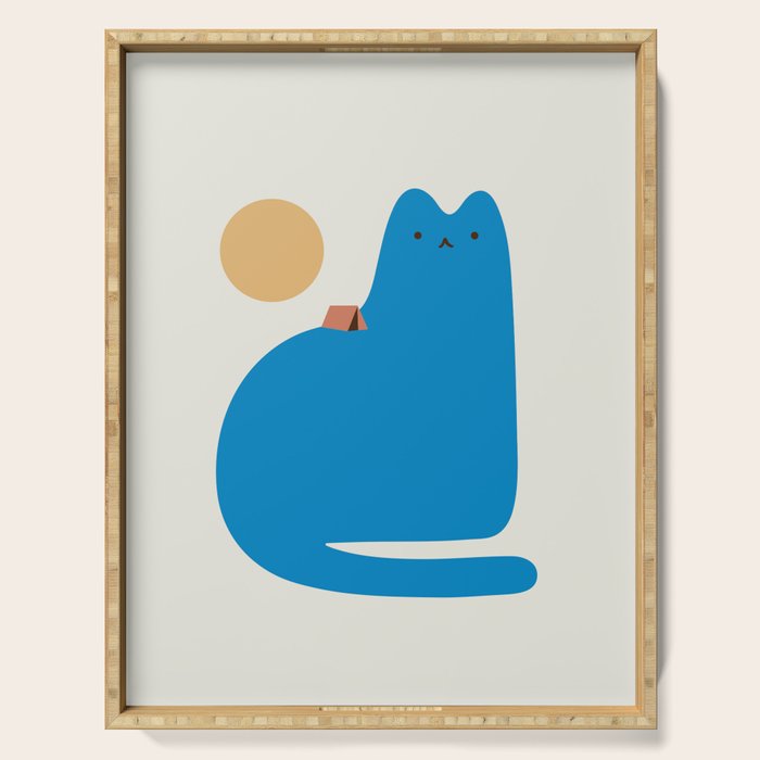 Cat Landscape 118B: Purrfect Campsite B Serving Tray Gallery Image 1