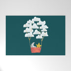 Hot cloud baloon - moon and star Welcome Mat Gallery Image 1