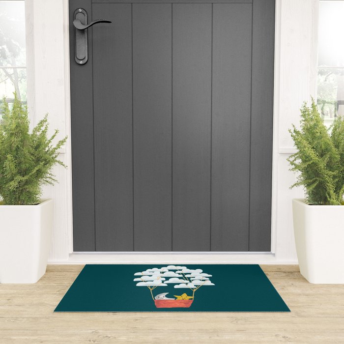 Hot cloud baloon - moon and star Welcome Mat Gallery Image 3