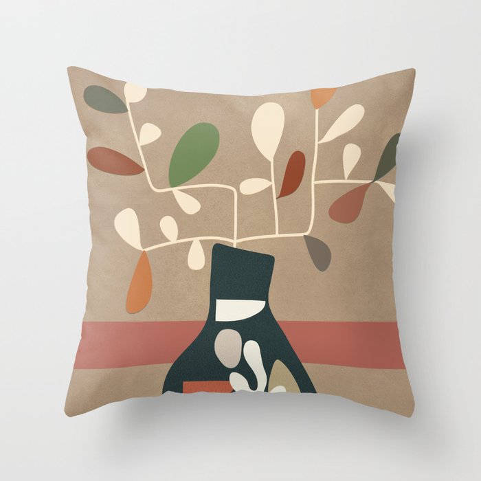 Vase of Vibrance 4 Throw Pillow Gallery Image 1