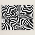 Retro Shapes And Lines Black And White Optical Art Jigsaw Puzzle Gallery Image 1