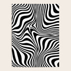 Retro Shapes And Lines Black And White Optical Art Poster Gallery Image 4