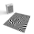 Retro Shapes And Lines Black And White Optical Art Jigsaw Puzzle Gallery Image 2