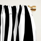 Retro Shapes And Lines Black And White Optical Art Window Curtain Gallery Image 2