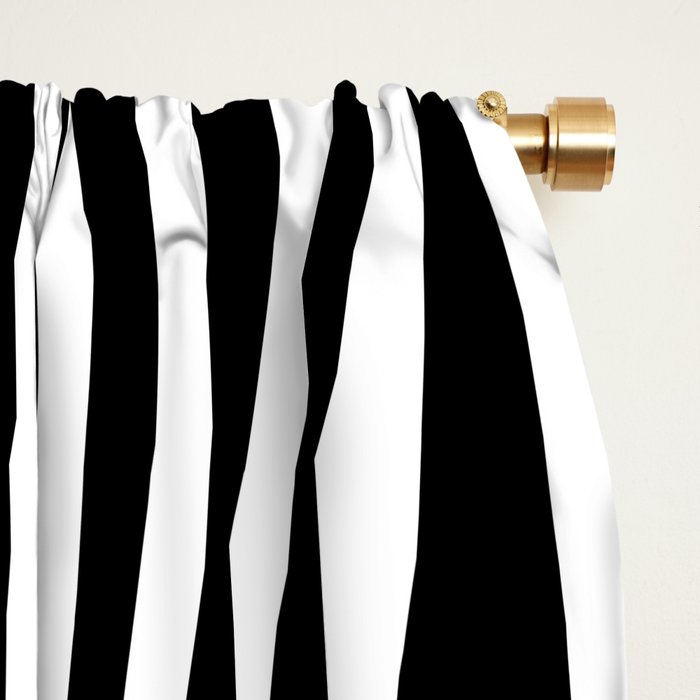 Retro Shapes And Lines Black And White Optical Art Window Curtain Gallery Image 2