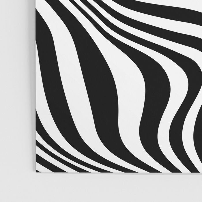 Retro Shapes And Lines Black And White Optical Art Poster Gallery Image 3