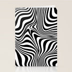 Retro Shapes And Lines Black And White Optical Art Stationery Card Gallery Image 2