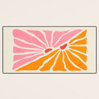 Chantilly & Neon Carrot: Les Fleurs | Flower Market Color Series 09 Desk Mat Gallery Image 3