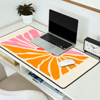 Chantilly & Neon Carrot: Les Fleurs | Flower Market Color Series 09 Desk Mat Gallery Image 2