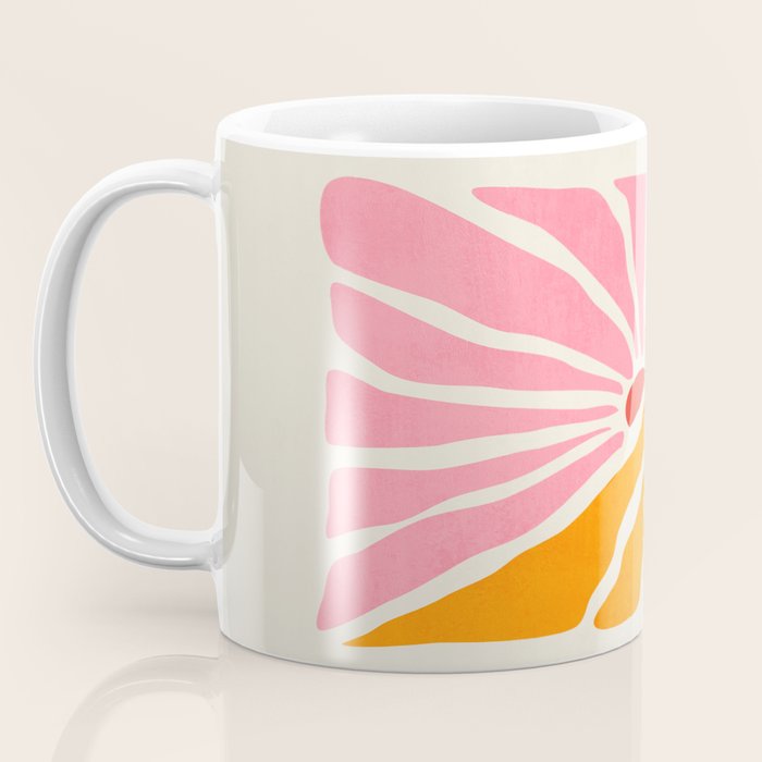 Chantilly & Neon Carrot: Les Fleurs | Flower Market Color Series 09 Coffee Mug Gallery Image 3