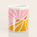 Chantilly & Neon Carrot: Les Fleurs | Flower Market Color Series 09 Coffee Mug Gallery Image 4