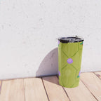 Tennis Rackets & Roses in Lime & Lavender Travel Mug Gallery Image 4