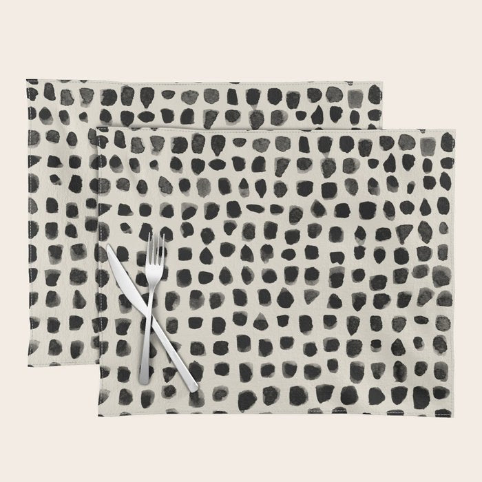 Dots (Beige) Placemat Gallery Image 1