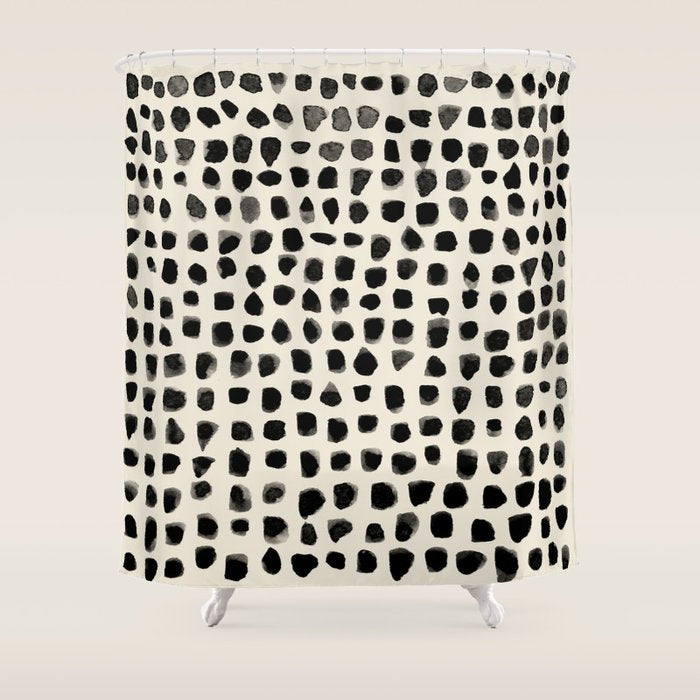 Dots (Beige) Shower Curtain Gallery Image 1