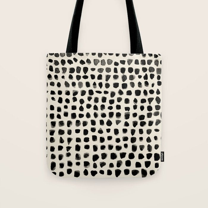 Dots (Beige) Tote Bag Gallery Image 1