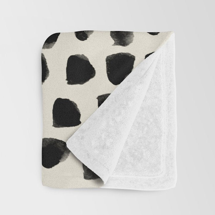 Dots (Beige) Throw Blanket Gallery Image 3