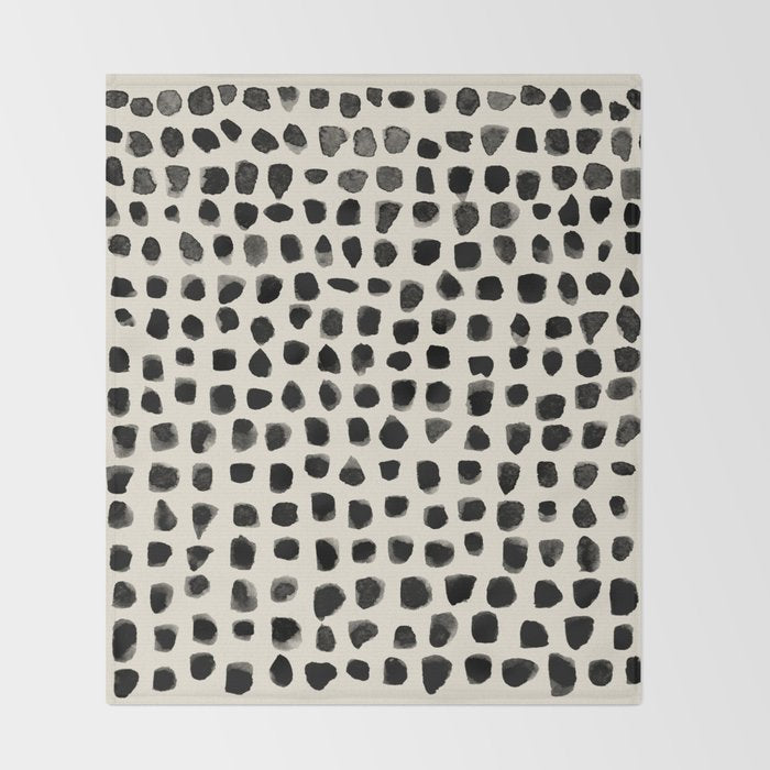 Dots (Beige) Throw Blanket Gallery Image 2