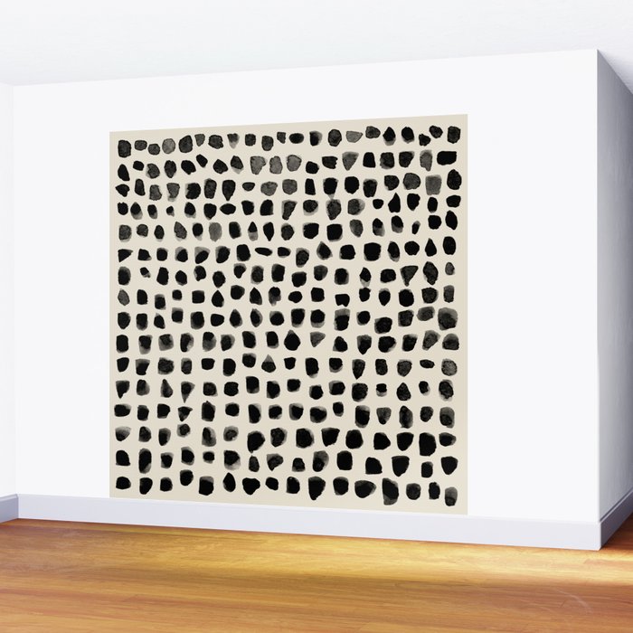 Dots (Beige) Wall Mural Gallery Image 2