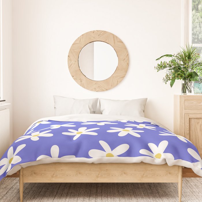 Daisies -- Blue Duvet Cover Gallery Image 3
