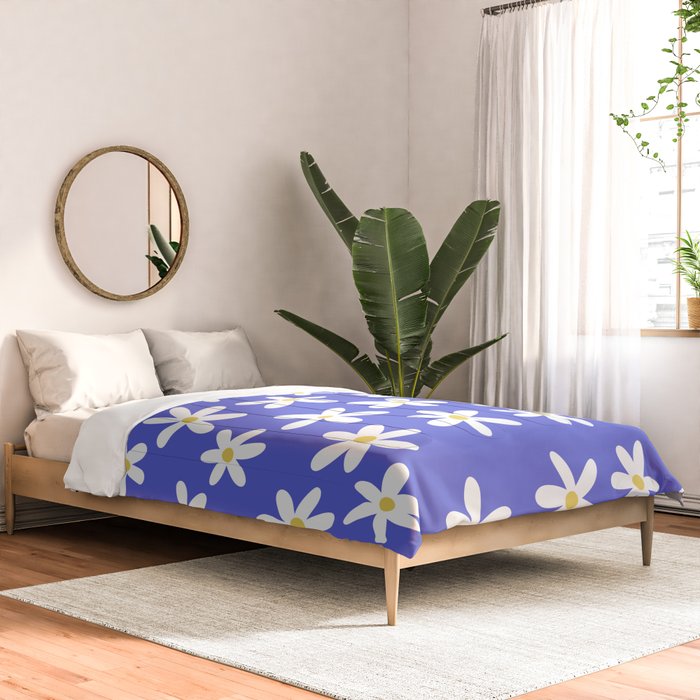 Daisies -- Blue Comforter Gallery Image 2