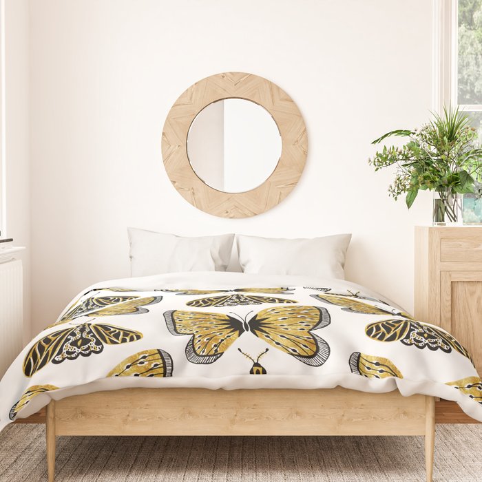 Golden Butterfly & Moth Duvet Cover Gallery Image 3