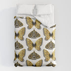 Golden Butterfly & Moth Duvet Cover Gallery Image 6