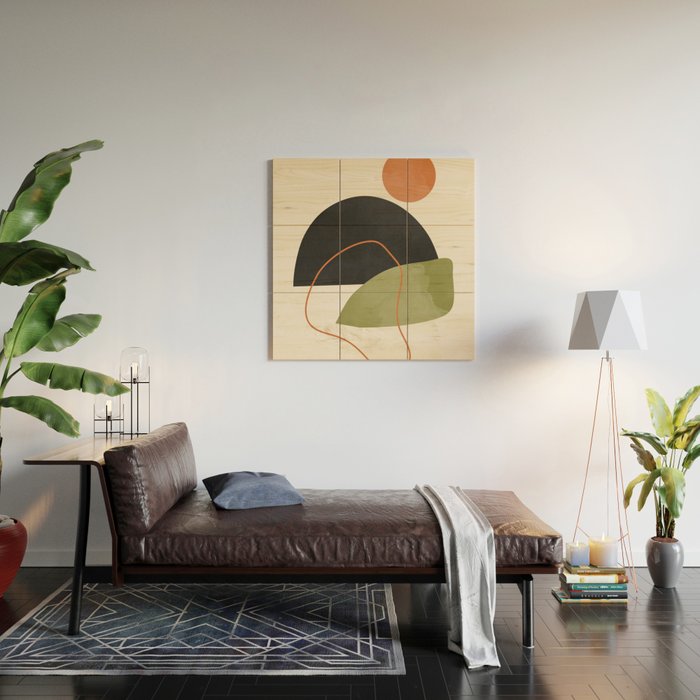 abstract minimal 64 Wood Wall Art Gallery Image 2