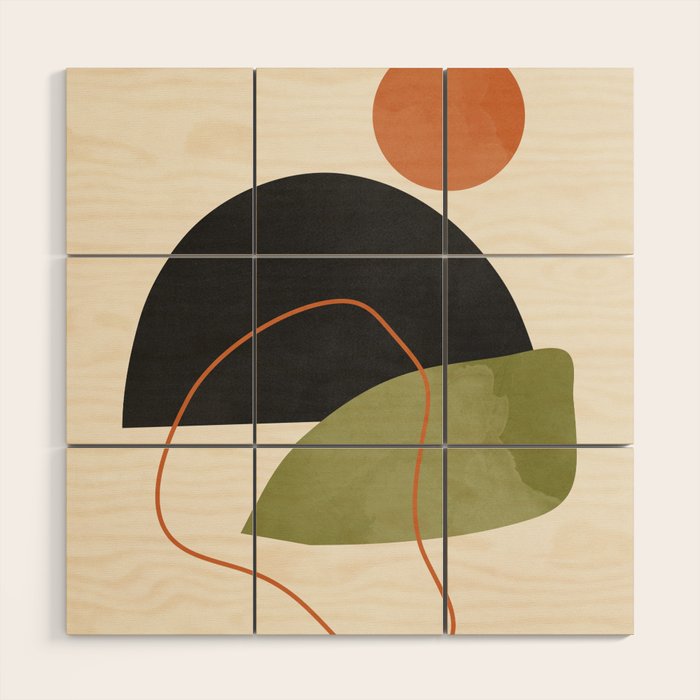 abstract minimal 64 Wood Wall Art Gallery Image 1