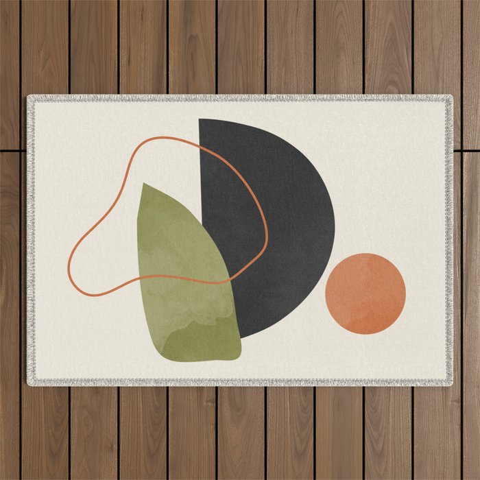 abstract minimal 64 Outdoor Rug Gallery Image 1