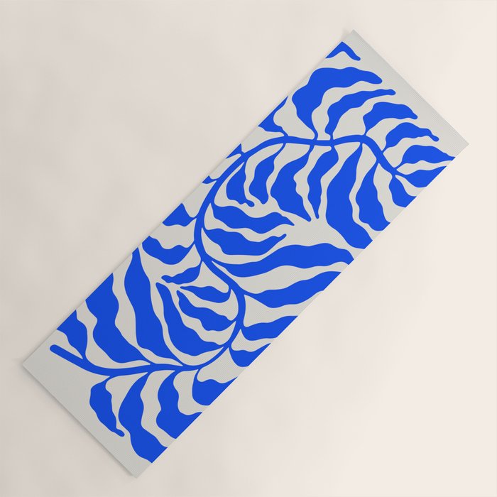 Wild Ferns: Ultramarine Blue Edition Yoga Mat Gallery Image 1