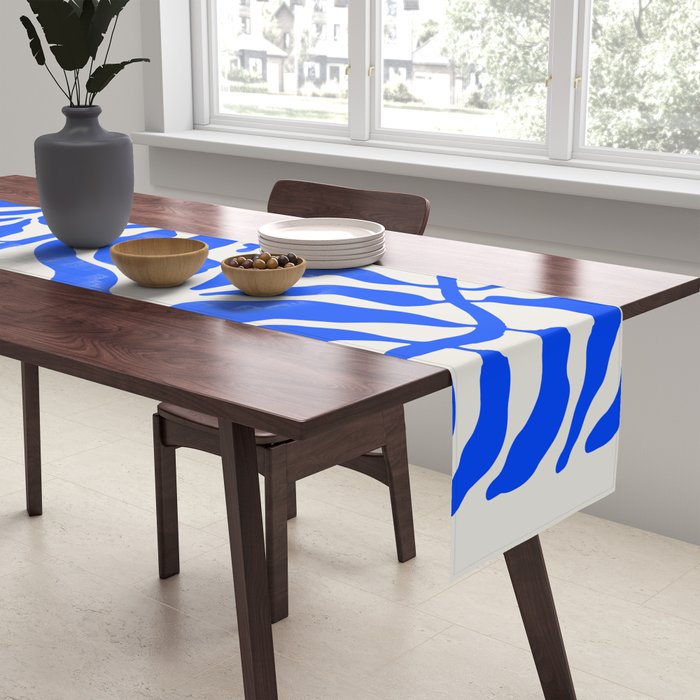 Wild Ferns: Ultramarine Blue Edition Table Runner Gallery Image 2