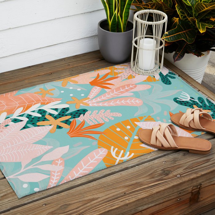 Into the jungle - dusk Outdoor Rug Gallery Image 2