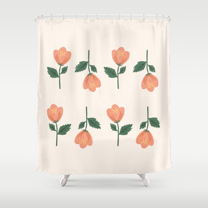Pink Peony Pattern Shower Curtain Gallery Image 1
