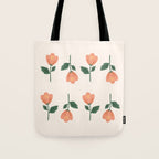 Pink Peony Pattern Tote Bag Gallery Image 1