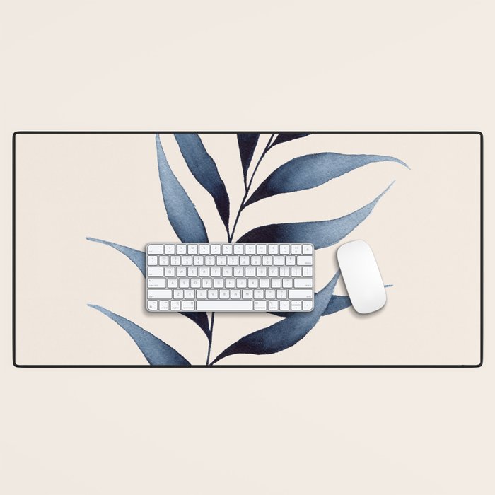 Minimalist Palm Leaf in Watercolour Desk Mat Gallery Image 1