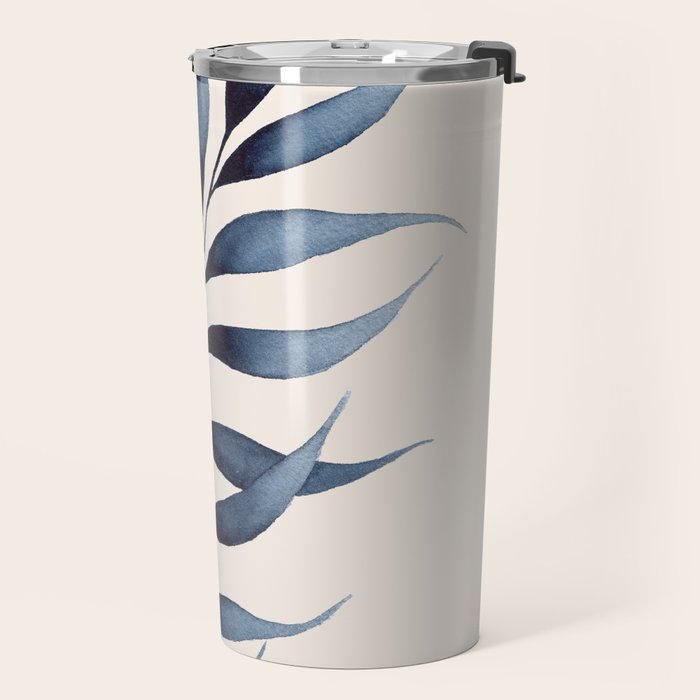 Minimalist Palm Leaf in Watercolour Travel Mug Gallery Image 2