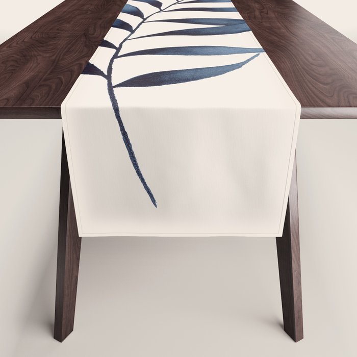 Minimalist Palm Leaf in Watercolour Table Runner Gallery Image 1