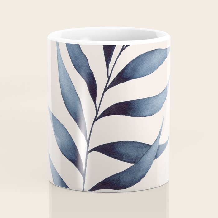 Minimalist Palm Leaf in Watercolour Coffee Mug Gallery Image 4