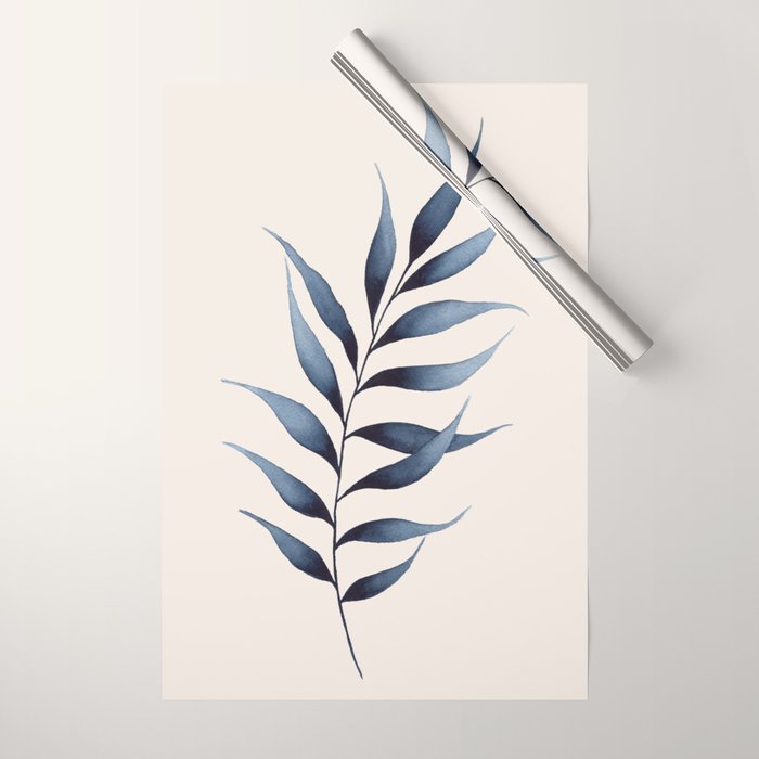 Minimalist Palm Leaf in Watercolour Wrapping Paper Gallery Image 1