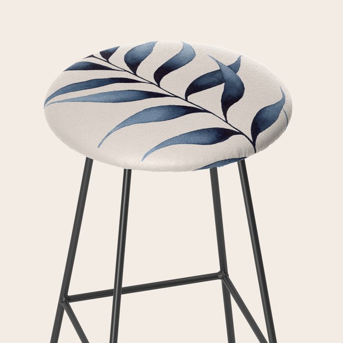 Minimalist Palm Leaf in Watercolour Stool Gallery Image 2