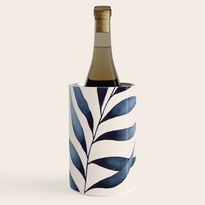 Minimalist Palm Leaf in Watercolour Wine Chiller Gallery Image 1