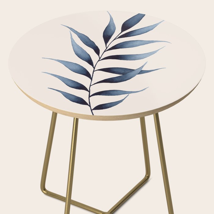 Minimalist Palm Leaf in Watercolour Side Table Gallery Image 2