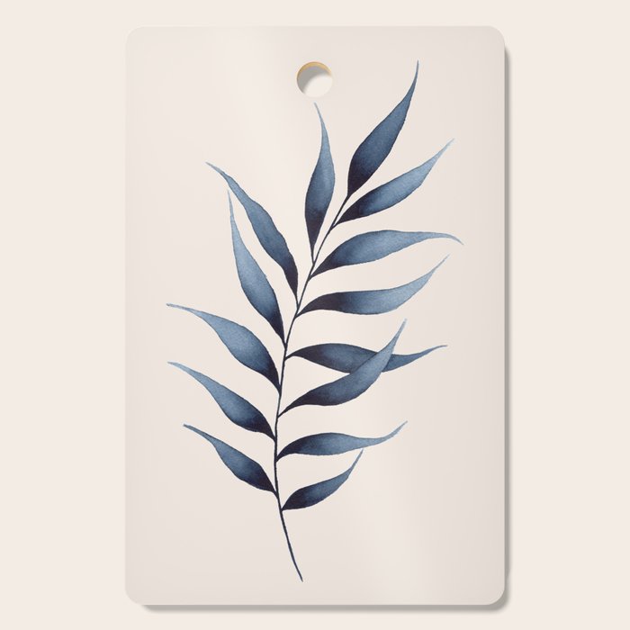 Minimalist Palm Leaf in Watercolour Cutting Board Gallery Image 1