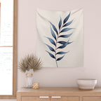 Minimalist Palm Leaf in Watercolour Wall Tapestry Gallery Image 2