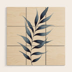 Minimalist Palm Leaf in Watercolour Wood Wall Art Gallery Image 1