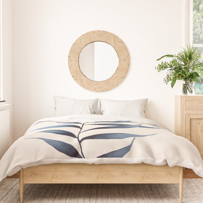 Minimalist Palm Leaf in Watercolour Duvet Cover Gallery Image 3