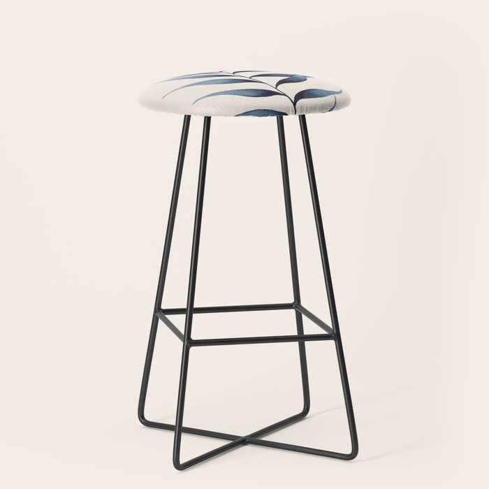 Minimalist Palm Leaf in Watercolour Stool Gallery Image 1